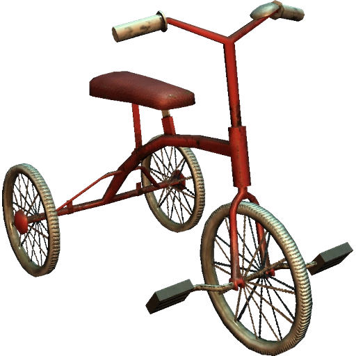 Community picture of Bella and the tricycle, from the R.E.P.O. Fandom wiki.