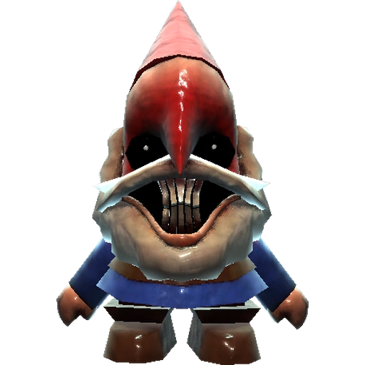 Illustrative community picture showing a gnome, a monster that looks under things.