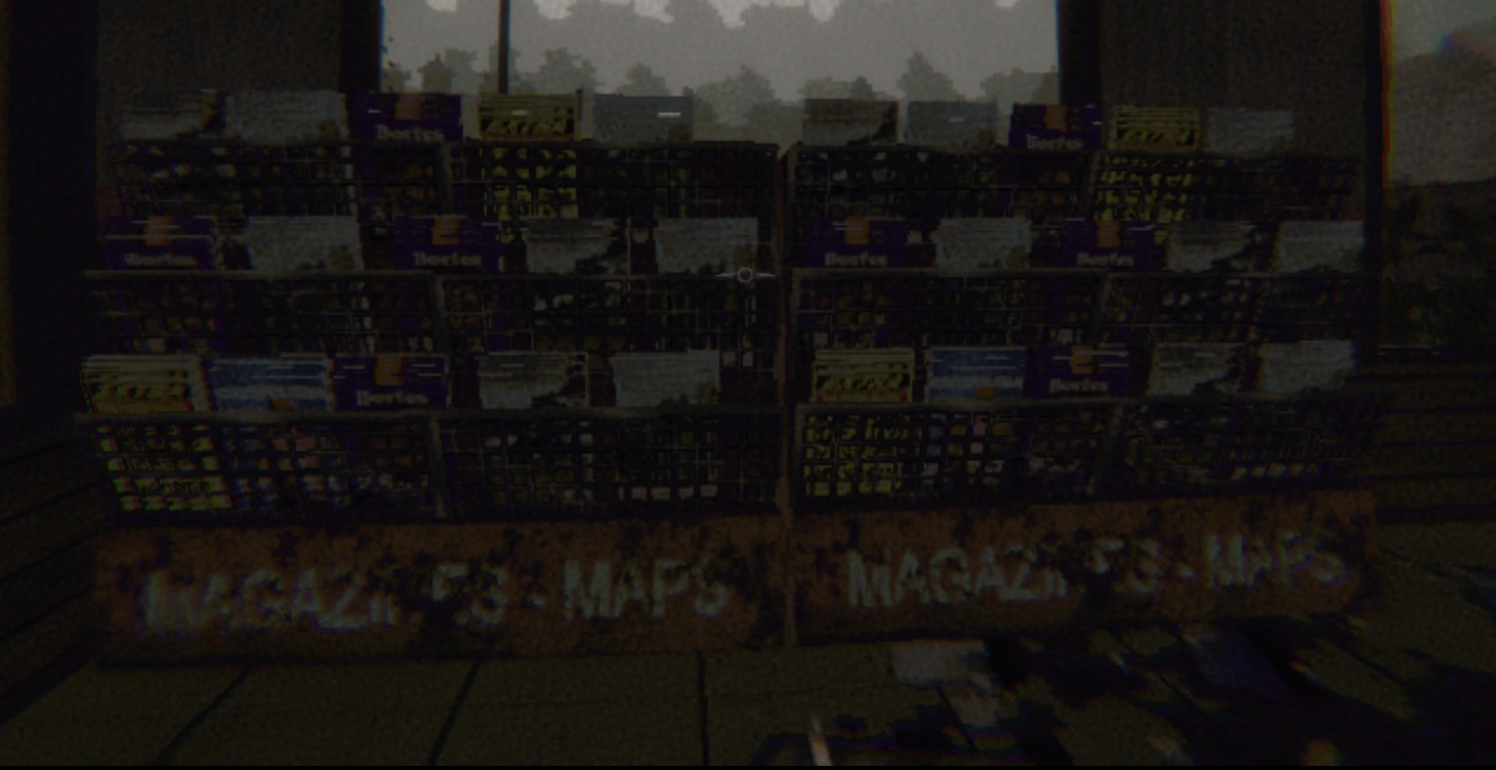 Illustrative community picture showing a wall of magazines and maps.