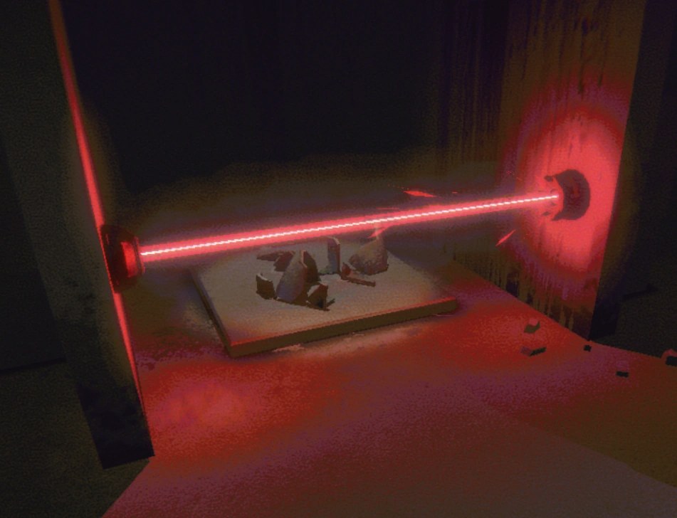 Community picture of the museum's security laser, from the R.E.P.O. Fandom wiki.