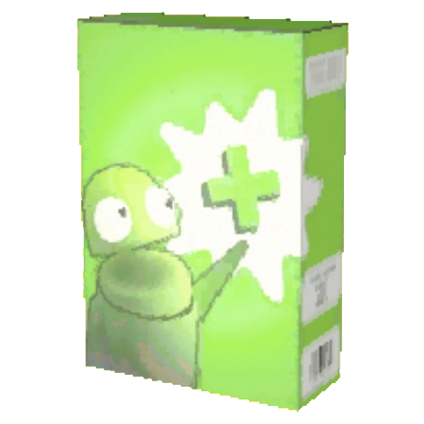 Illustrative community picture showing a health upgrade box.