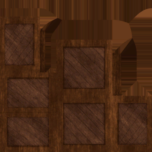 An albedo texture taken from the game of a crate used for moving things.
