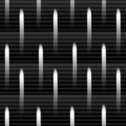 The game's own effect sheet for a race-track boost pad: a repeating column of glowing white arrows.